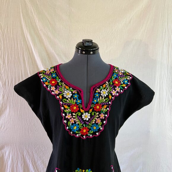 Authentic Mexican Tunic Blk Sz M - Picture 3 of 6